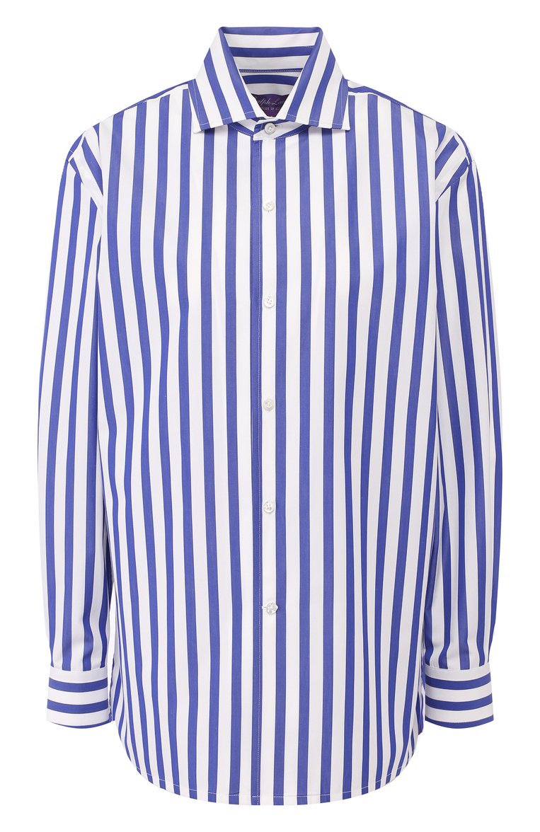 Женская хлопковая рубашка RALPH LAUREN синего цвета, арт. 290649380 | Фото 1 (Рукава: Длинные; Материал внешний: Хлопок; Статус проверки: Проверена категория; Принт: С принтом, Полоска; Женское Кросс-КТ: Рубашка-одежда; Стили: Кэжуэл; Длина (для топов): Стандартные; Региональные ограничения белый список (Axapta Mercury): RU; Драгоценные камни: Проставлено; Материал сплава: Проверено, Проставлено)