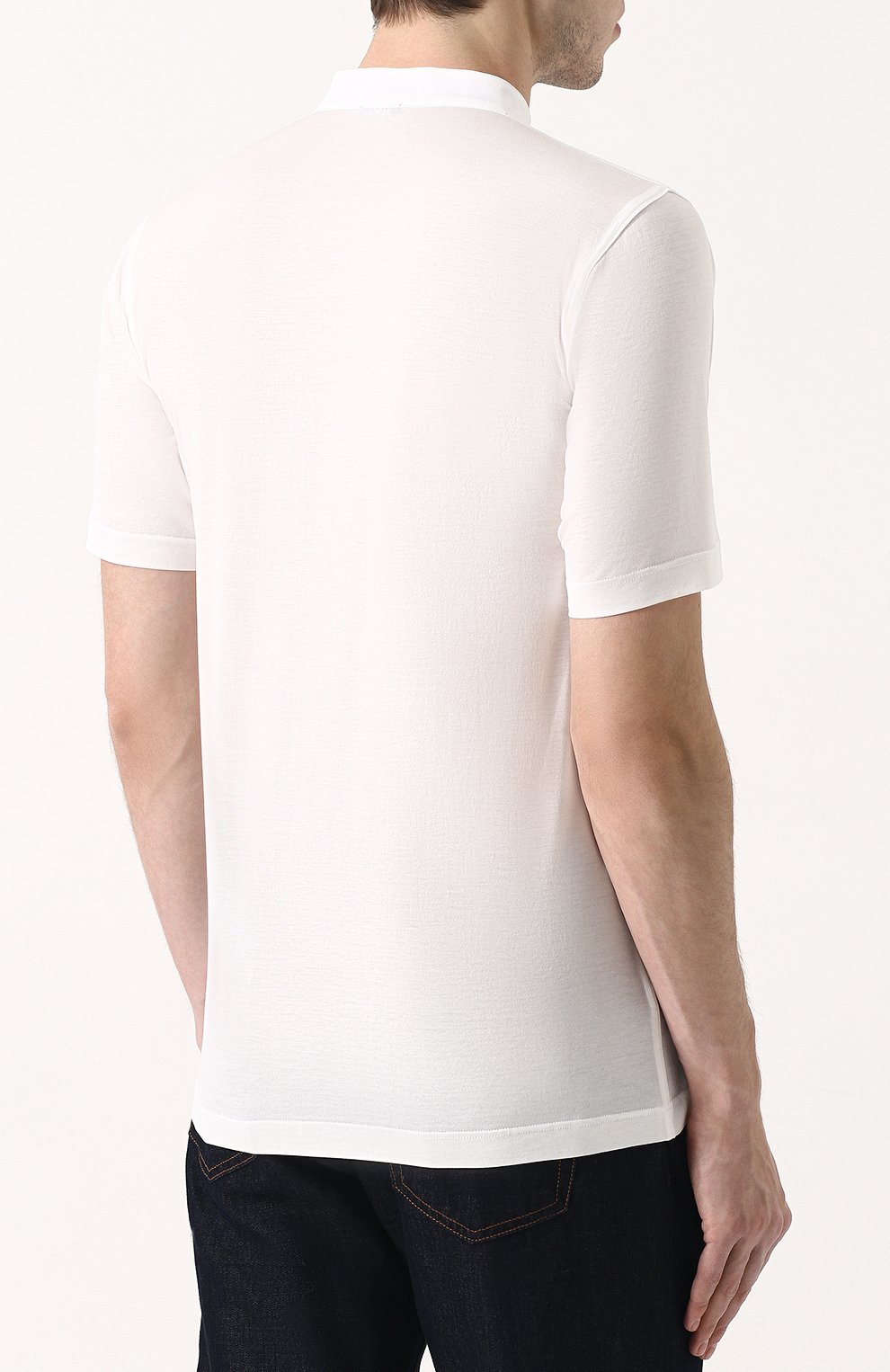 Хлопковое поло с воротником-стойкой KITON, арт. UK842E18HE30002, фото 4