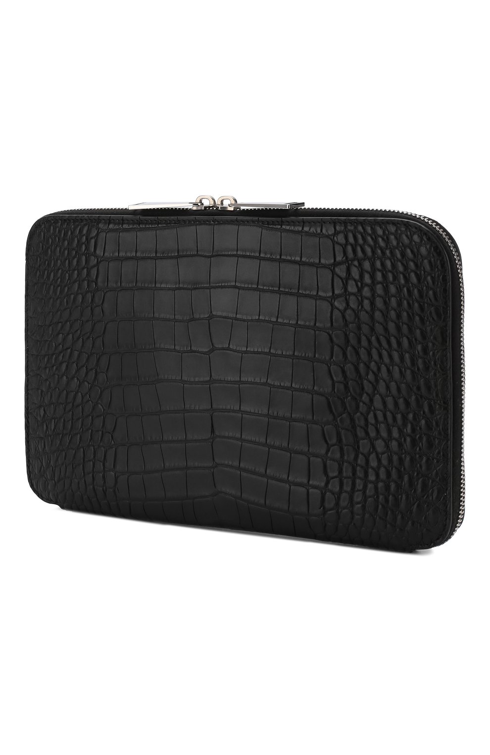 Папка для документов из кожи аллигатора BOTTEGA VENETA черного цвета по цене 1555000 руб., арт. 580472/V2030/AMIS, фото 3 Папка для документов из кожи аллигатора BOTTEGA VENETA, арт. 580472/V2030/AMIS, фото 3