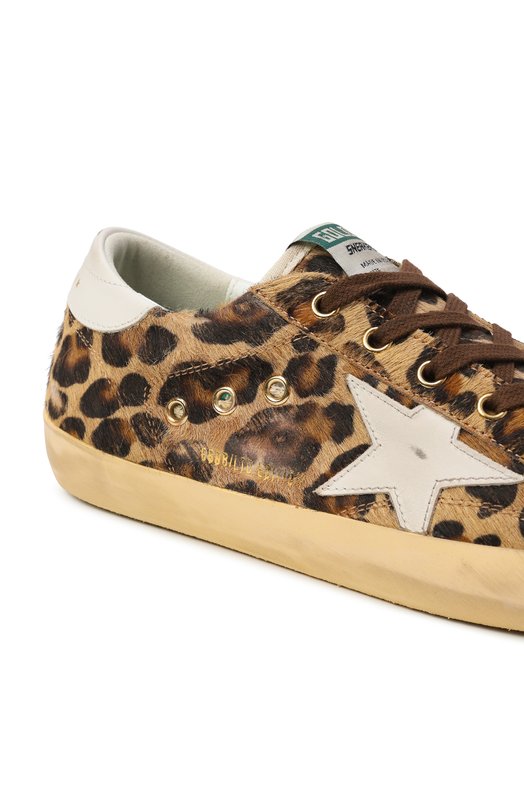 Кожаные кеды Super-Star Golden Goose Deluxe Brand GWF00101.F006579 Леопардовый  GWF00101.F006579 Фото 7