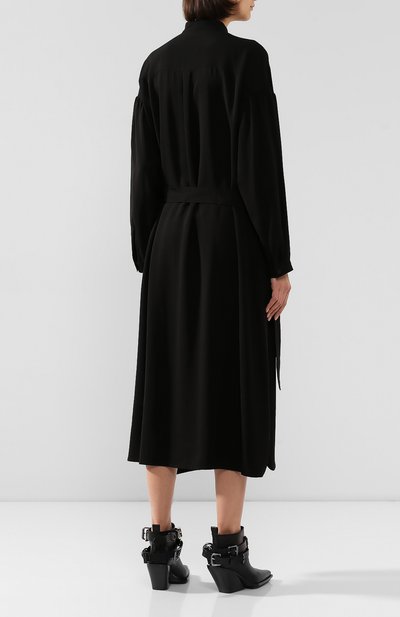 Платье YOHJI YAMAMOTO черного цвета по цене 79800 руб., арт. FJ-D51-200, фото 4 Платье YOHJI YAMAMOTO, арт. FJ-D51-200, фото 4