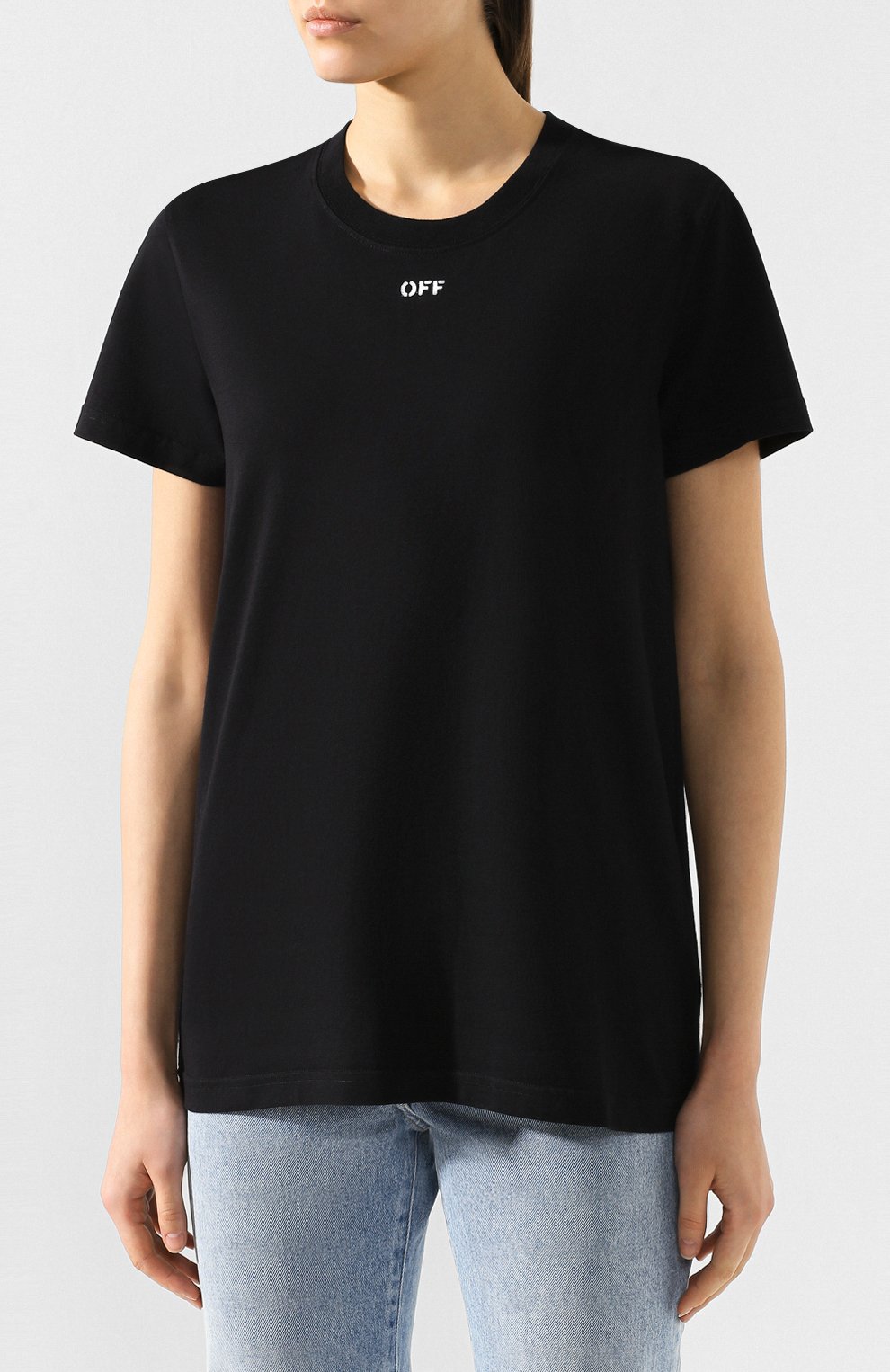 Хлопковая футболка OFF-WHITE, арт. 0WAA049E19B070661024, фото 3