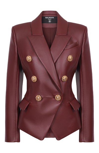 Женская кожаный жакет BALMAIN, арт. FF0SG187/LC62