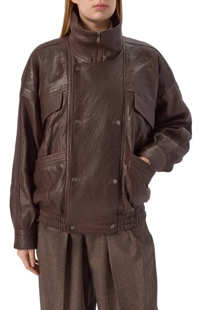 Кожаный бомбер SAINT LAURENT, арт. 836513/YCNF2, фото 3