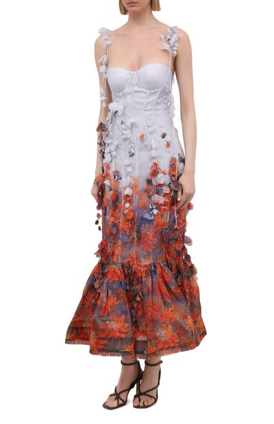 Платье из льна и шелка ZIMMERMANN, арт. 1718DB0T, фото 3