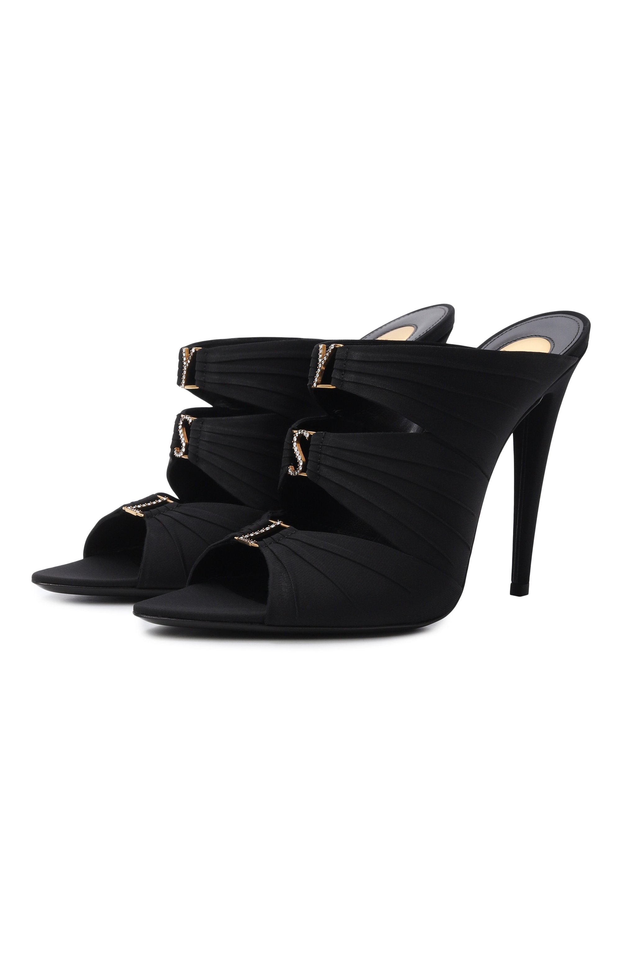 Текстильные мюли emilie 110 SAINT LAURENT, арт. 859545/AAF4G, фото 1