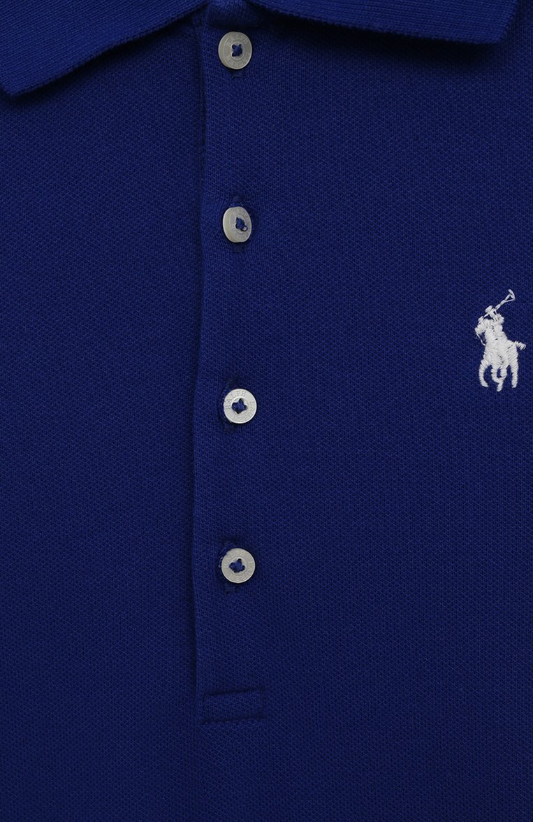 Детское хлопковое платье POLO RALPH LAUREN синего цвета, арт. 313862334 | Фото 3 (Материал внешний: Хлопок; Рукава: Короткие; Девочки Кросс-КТ: Платье-одежда; Случай: Повседневный; Драгоценные камни: Проставлено; Материал сплава: Проставлено; Ростовка одежда: 12 лет | 152 см, 9 лет | 134 см, 8 лет | 128 см)