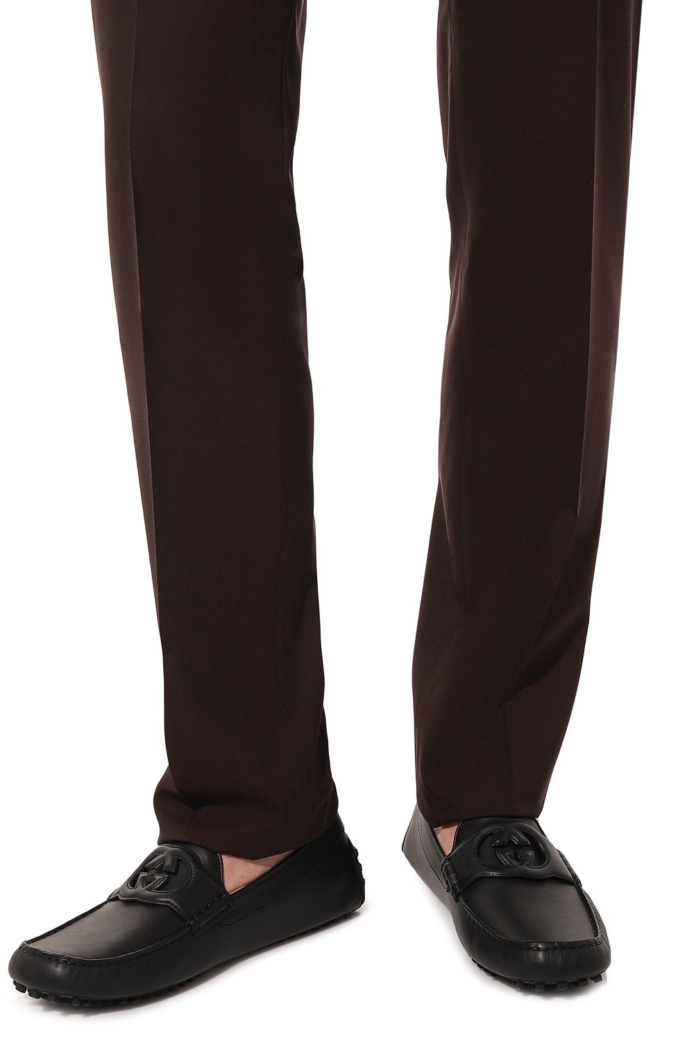 Кожаные мокасины GUCCI, арт. 730148/1XH60, фото 3