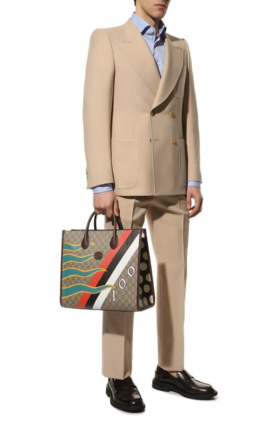 Сумка-тоут GUCCI коричневого цвета по цене 257760 руб., арт. 674148/UQHHG, фото 3 Сумка-тоут GUCCI, арт. 674148/UQHHG, фото 3