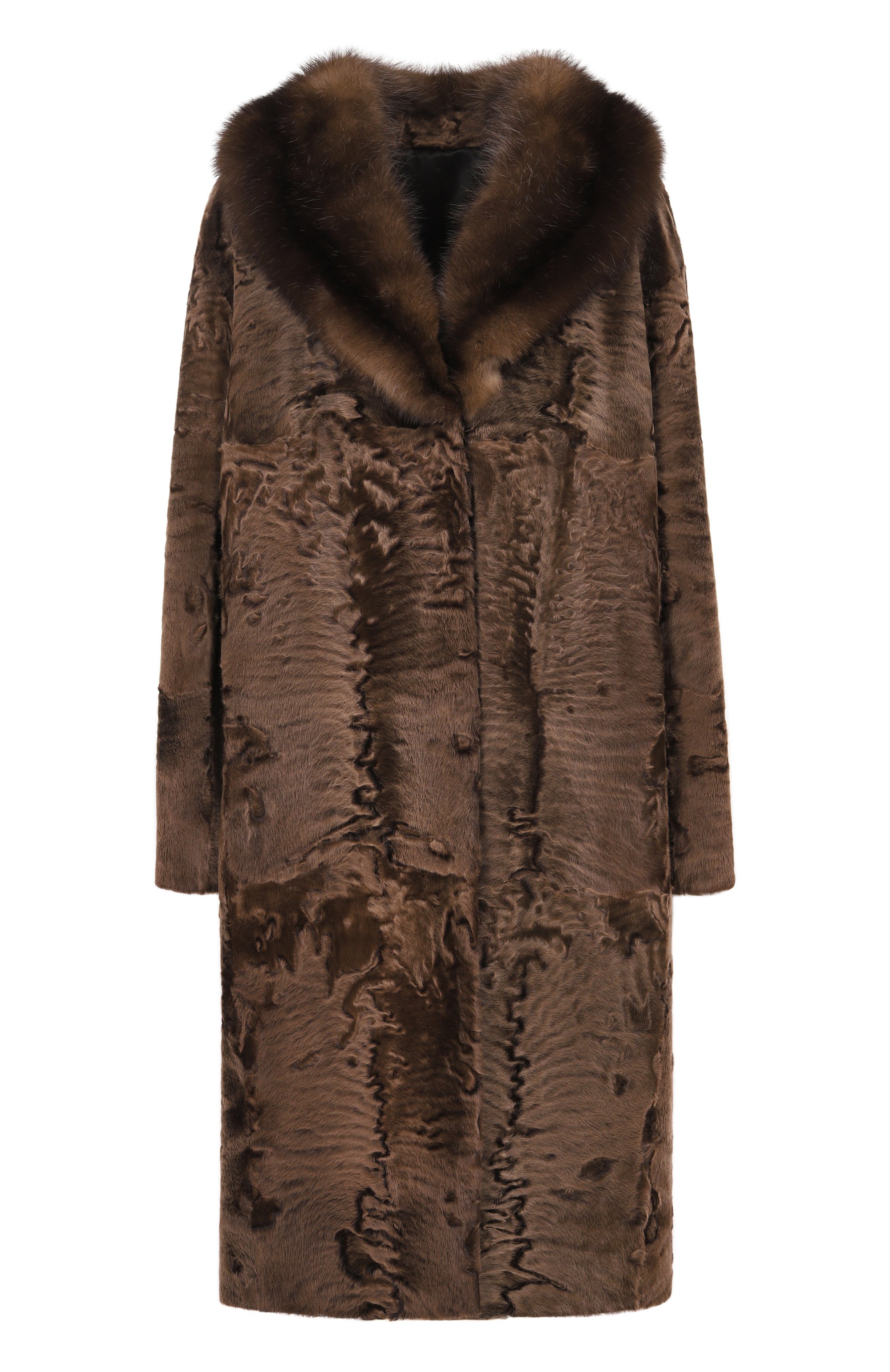 Шуба из каракульчи с отделкой из соболя VICTORIA KUSENKOVA, арт. 707113391447, фото 1