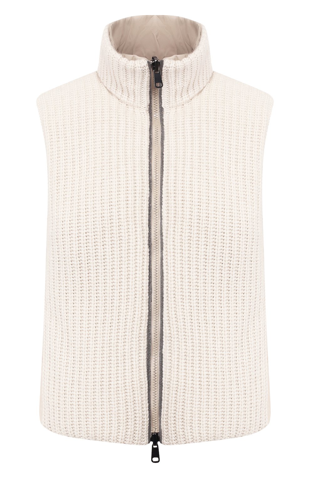Кашемировый жилет BRUNELLO CUCINELLI бежевого цвета по цене 286000 руб., арт. M52570006, фото 1 Кашемировый жилет BRUNELLO CUCINELLI, арт. M52570006, фото 1