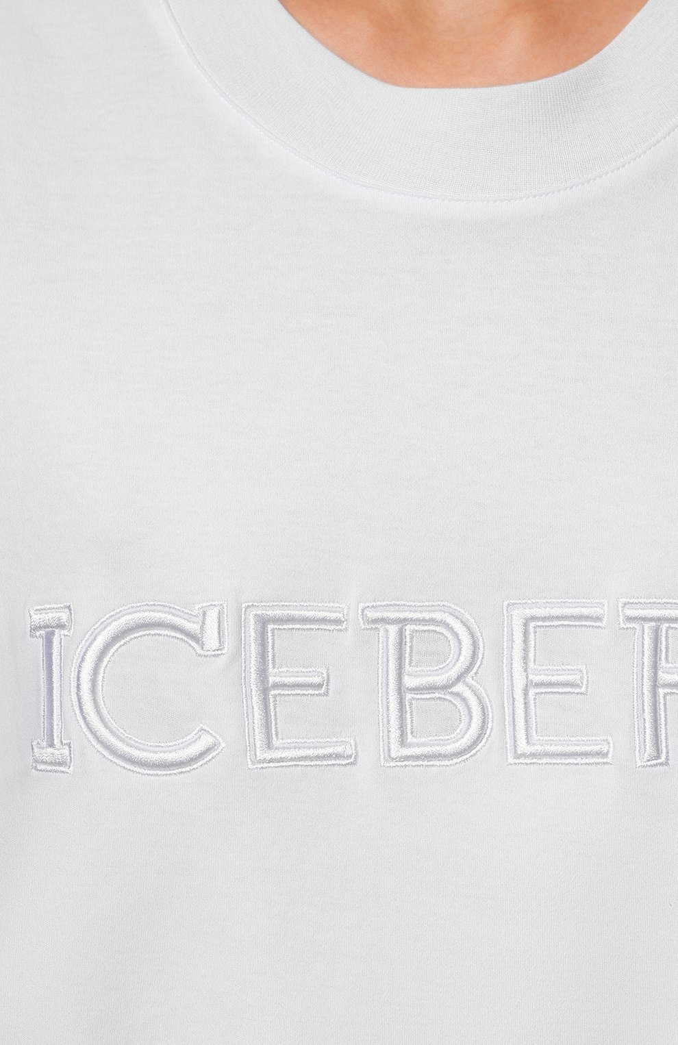 Хлопковая футболка ICEBERG белого цвета по цене 19450 руб., арт. 22E I2P0/F5A1/6307, фото 5 Хлопковая футболка ICEBERG, арт. 22E I2P0/F5A1/6307, фото 5