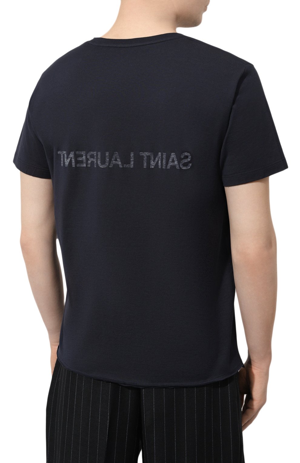 Хлопковая футболка SAINT LAURENT, арт. 663278/Y37AW, фото 4