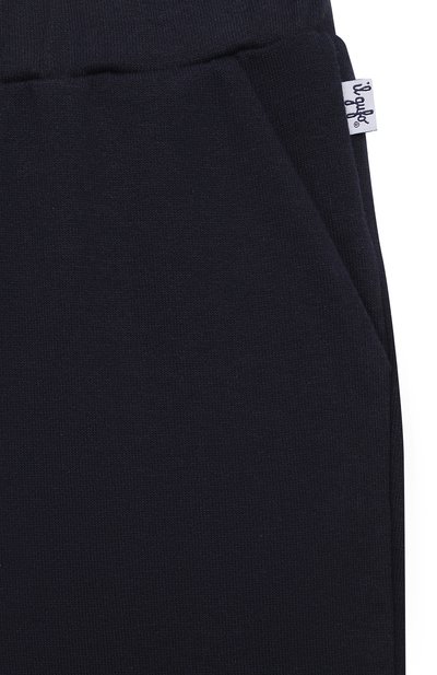 Хлопковые джоггеры IL GUFO темно-синего цвета по цене 10650 руб., арт. P22PL370M0030/5A-8A, фото 3 Хлопковые джоггеры IL GUFO, арт. P22PL370M0030/5A-8A, фото 3