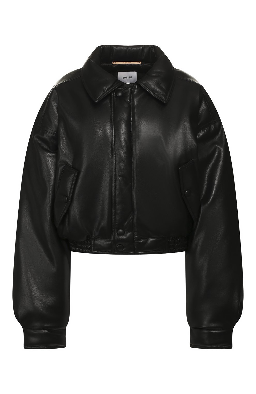 Бомбер NANUSHKA, арт. B0MI_BLACK_VEGAN LEATHER, фото 1