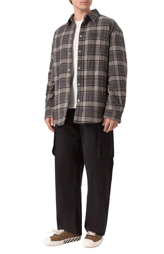 Текстильные кеды Vulcanized Undercut Off-White 0MIA2A2F25FAB0011001 Хаки  0MIA2A2F25FAB0011001 Фото 2