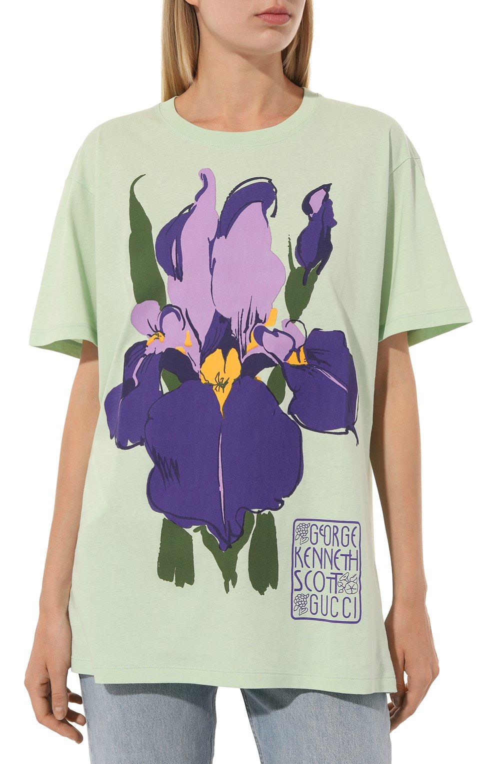 Хлопковая футболка gucci x ken scott GUCCI, арт. 615044 XJDBU, фото 3