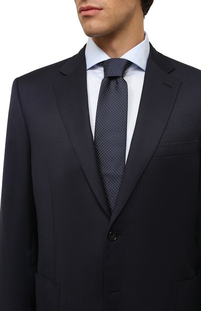 Шелковый галстук BROUBACK темно-синего цвета по цене 5995 руб., арт. TIE 8CM/15GG, фото 2 Шелковый галстук BROUBACK, арт. TIE 8CM/15GG, фото 2