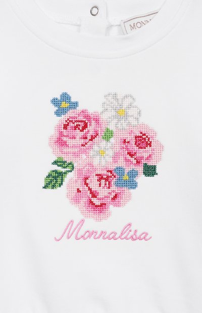 Хлопковый свитшот MONNALISA, арт. 39G604, фото 3