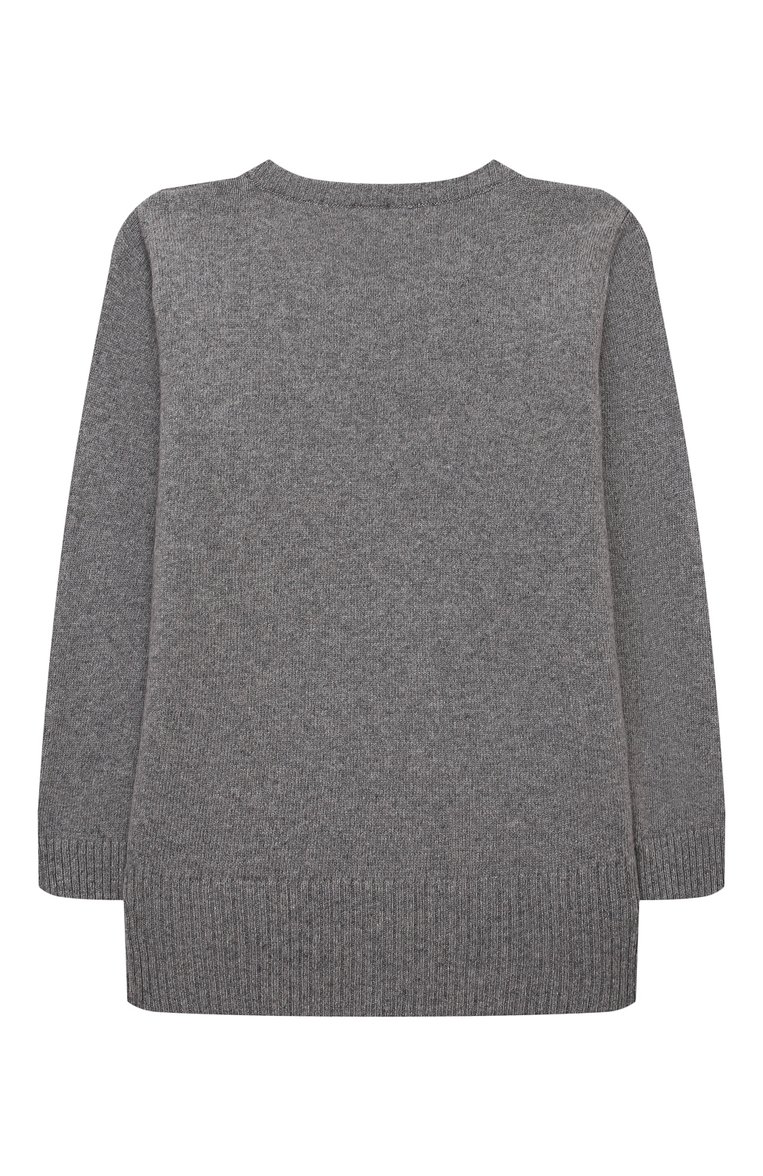 Детская комплект из пуловера и брюк WOOL AND COTTON серого цвета, арт. KRUFP-003 | Фото 3 (Материал внешний: Шерсть; Материал сплава: Проставлено; Драгоценные камни: Проставлено; Рукава: Длинные; Девочки Кросс-КТ: Костюмы-спорт; Ростовка одежда: 5 лет | 110 см, 6 лет | 116 см, 8 лет | 128 см, 10 - 11 лет | 140 - 146см, 13 - 15 лет | 158 см, 24 мес | 92 см)