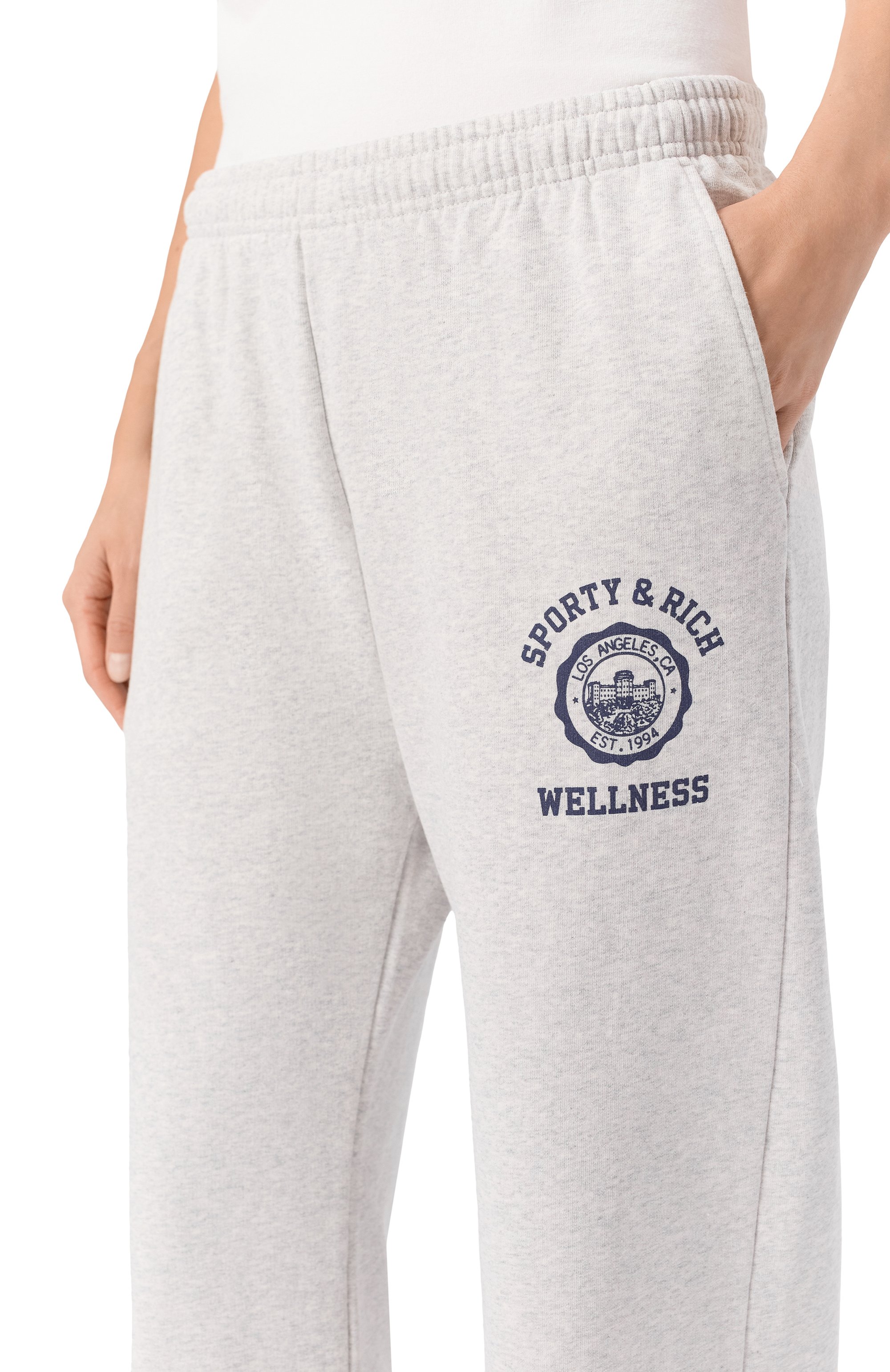 Хлопковые брюки SPORTY AND RICH, арт. PA040508033GY03, фото 5