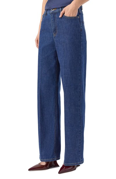 Джинсы SELF-PORTRAIT синего цвета по цене 42450 руб., арт. AW25-822P-BL, фото 3 Джинсы SELF-PORTRAIT, арт. AW25-822P-BL, фото 3