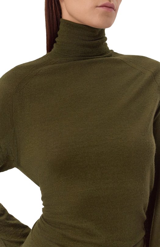 Платье из кашемира и шелка Petar Petrov F25K1/SILK Хаки  F25K1/SILK Фото 4