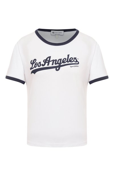Женская хлопковая футболка sporty &amp; rich x la dodgers SPORTY AND RICH, арт. T0073627667WH50