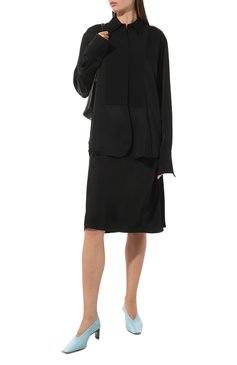 Женская юбка из вискозы JIL SANDER черного цвета, арт. J01MA0119/J65022 | Фото 2 (Женское Кросс-КТ: Юбка-одежда; Материал сплава: Проставлено; Длина Ж (юбки, платья, шорты): Миди; Материал внешний: Вискоза; Драгоценные камни: Проставлено; Материал подклада: Вискоза; Стили: Минимализм)