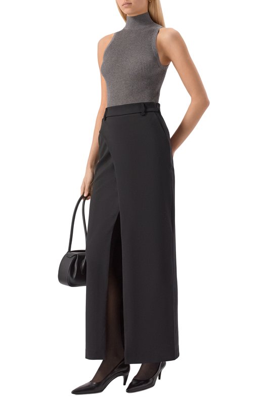 Топ из шелка и шерсти Max Mara Studio CAMP0S Серый  CAMP0S Фото 2