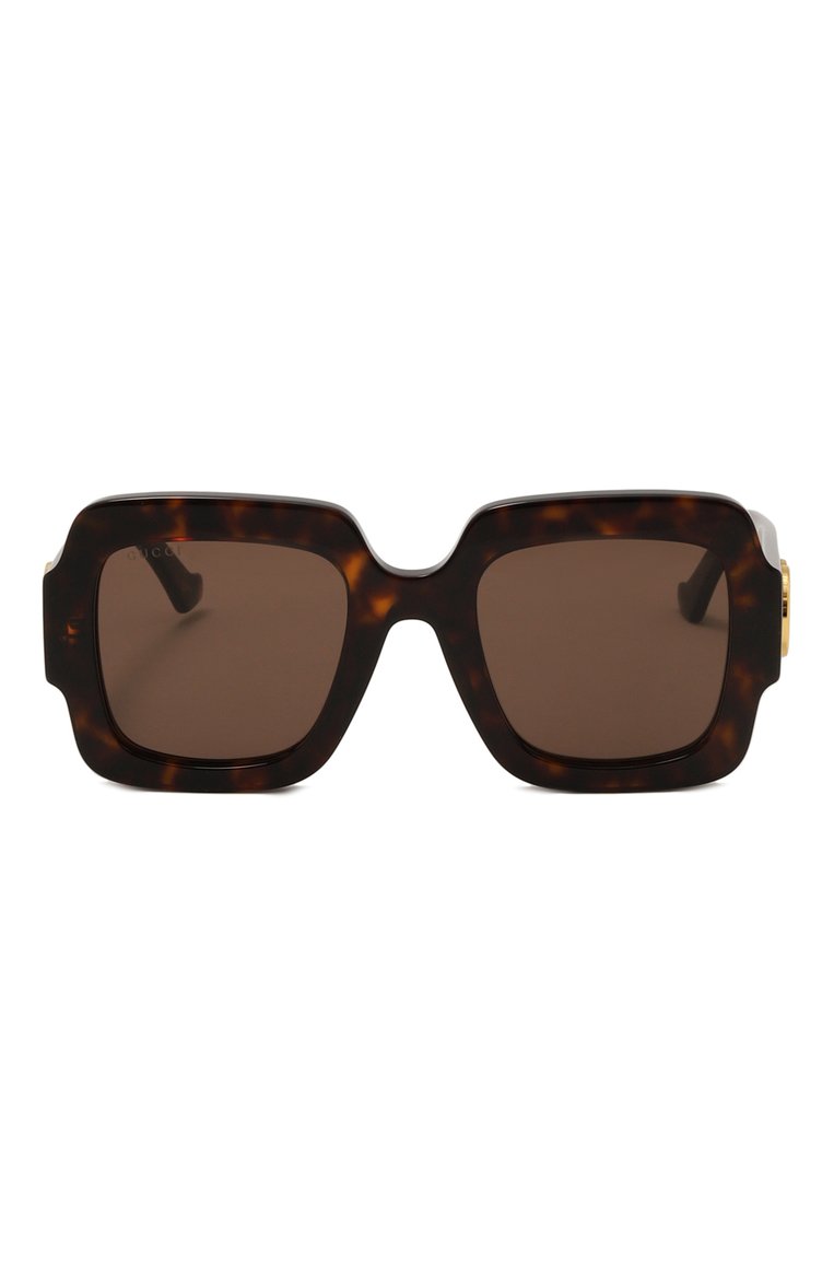 Женские солнцезащитные очки GUCCI коричневого цвета, арт. GG1547S 002 | Фото 3 (Нос: Не проставлено; Региональные ограничения белый список (Axapta Mercury): Не проставлено; Материал: Пластик; Тип очков: С/з; Оптика Гендер: оптика-женское; Очки форма: Квадратные)