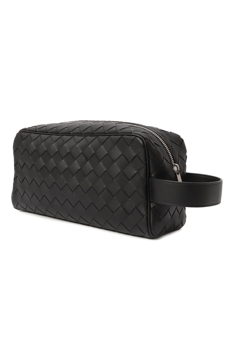 Мужской несессер BOTTEGA VENETA черного цвета, арт. 729295/VCPQ1 | Фото 2 (Размер: medium; Материал: Натуральная кожа)