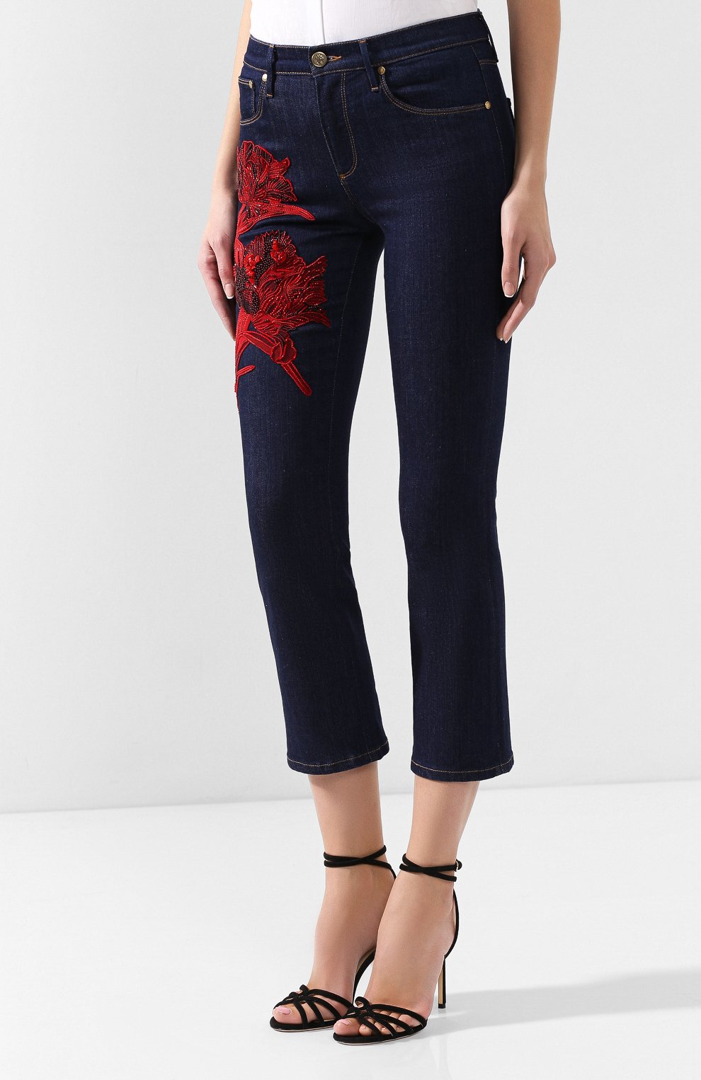 Джинсы с декоративной отделкой ROBERTO CAVALLI, арт. IQJ228/DS005, фото 3