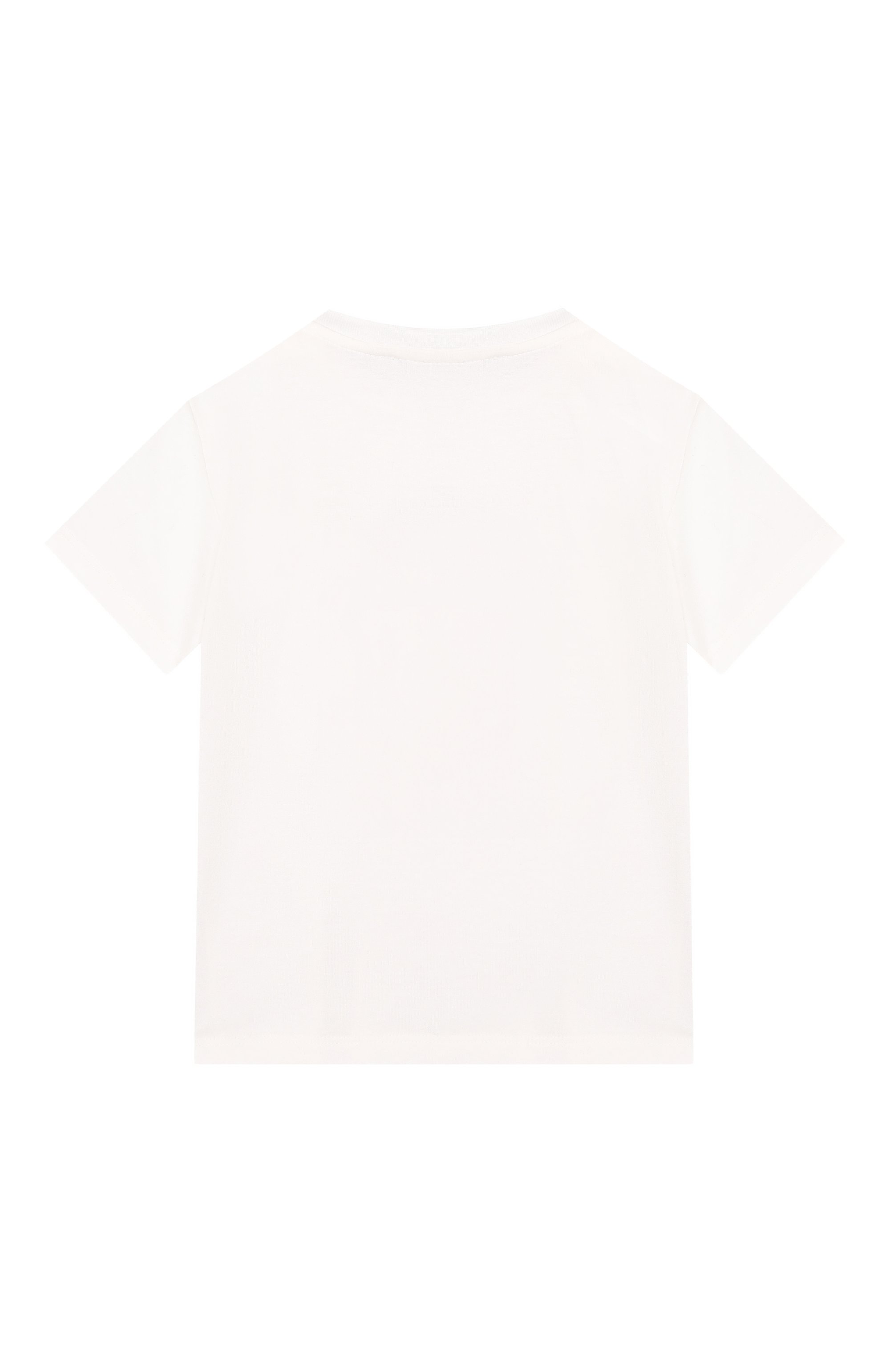 Хлопковая футболка DOLCE & GABBANA молочного цвета по цене 19950 руб., арт. L1JT7W/G7PMJ, фото 2 Хлопковая футболка DOLCE & GABBANA, арт. L1JT7W/G7PMJ, фото 2