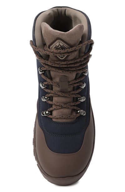 Комбинированные ботинки outdoor BRUNELLO CUCINELLI темно-синего цвета по цене 112500 руб., арт. BWSAD1K164, фото 4 Комбинированные ботинки outdoor BRUNELLO CUCINELLI, арт. BWSAD1K164, фото 4