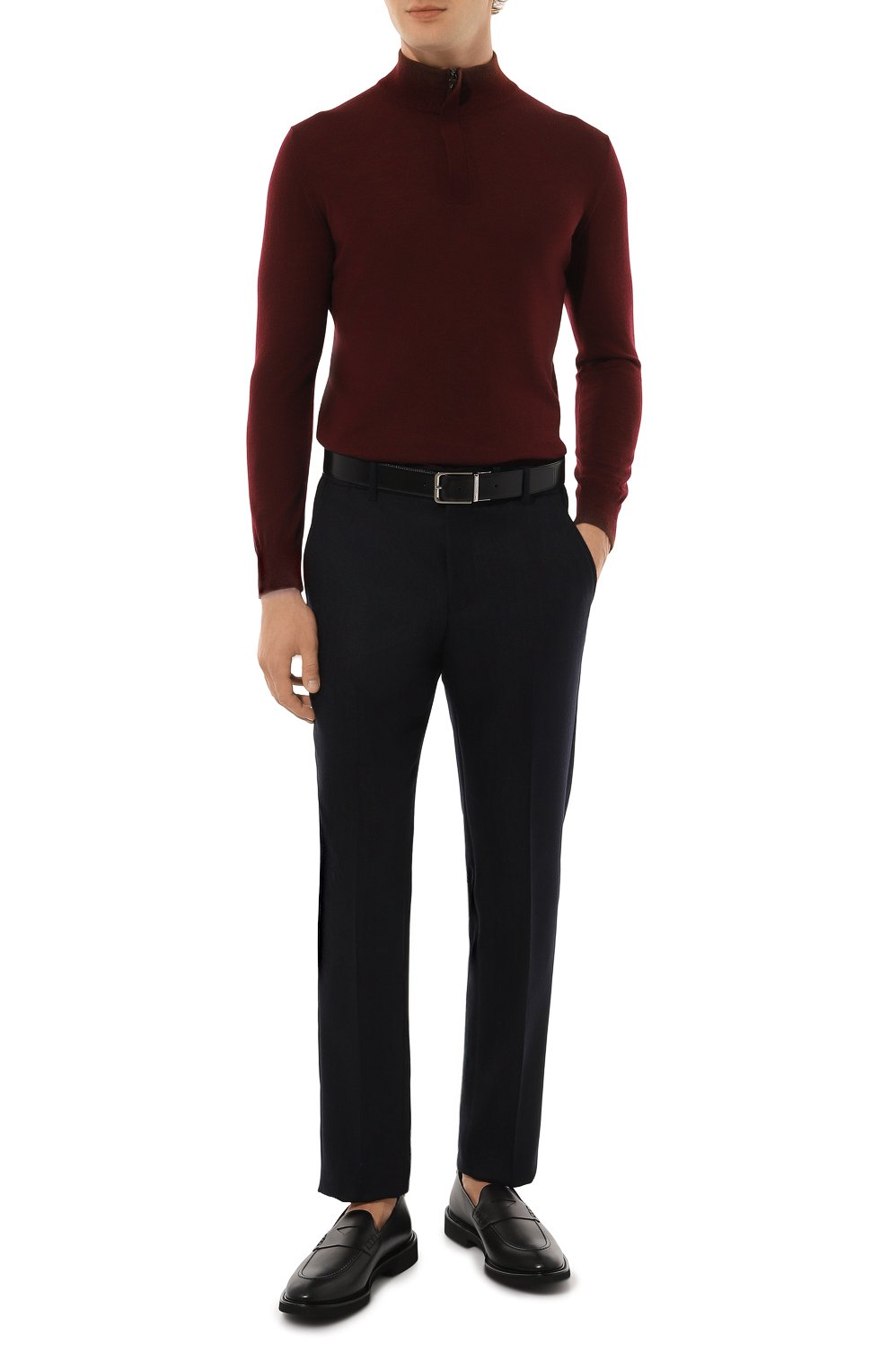 Шерстяные брюки BERWICH темно-синего цвета по цене 34350 руб., арт. SPIAGGIA/CA1931, фото 2 Шерстяные брюки BERWICH, арт. SPIAGGIA/CA1931, фото 2