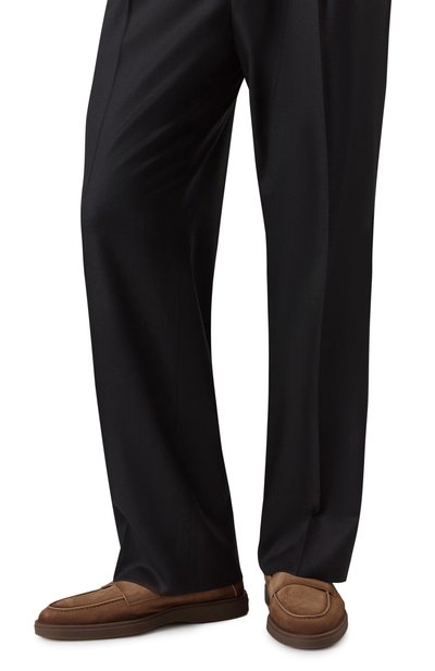 Замшевые лоферы detroit SANTONI коричневого цвета по цене 99500 руб., арт. MGDG19051DKTSEAA, фото 3 Замшевые лоферы detroit SANTONI, арт. MGDG19051DKTSEAA, фото 3