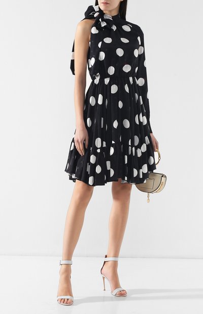 Платье из вискозы MSGM черно-белого цвета по цене 49050 руб., арт. 2641MDA15A 195165, фото 2 Платье из вискозы MSGM, арт. 2641MDA15A 195165, фото 2