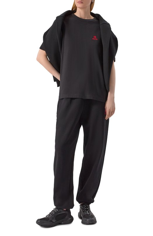 Хлопковая футболка AECA WHITE AWCMSSBDTTSST010C0.BLACK (XL) Чёрный  AWCMSSBDTTSST010C0.BLACK (XL) Фото 2