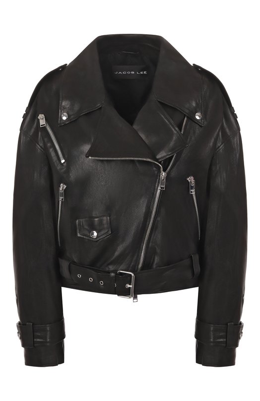 Кожаная куртка Jacob Lee WLJ074SS25B Чёрный WLJ074SS25B