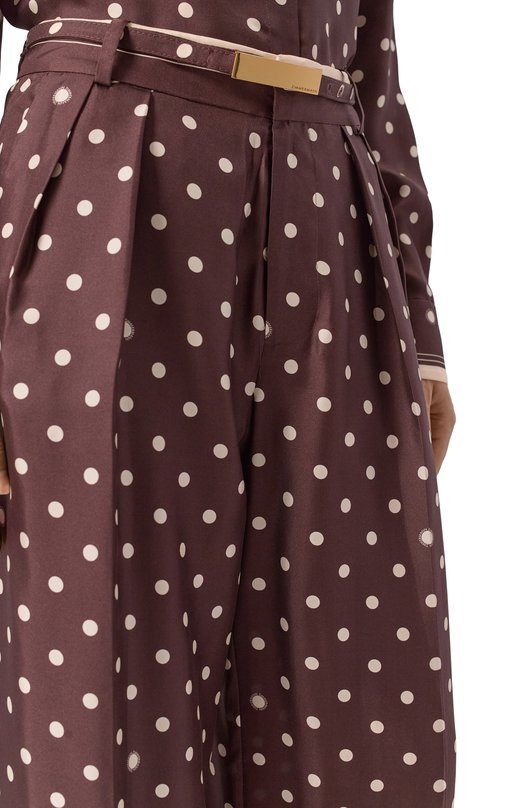 Шелковые брюки Zimmermann 8883PS26R Коричневый  8883PS26R Фото 5