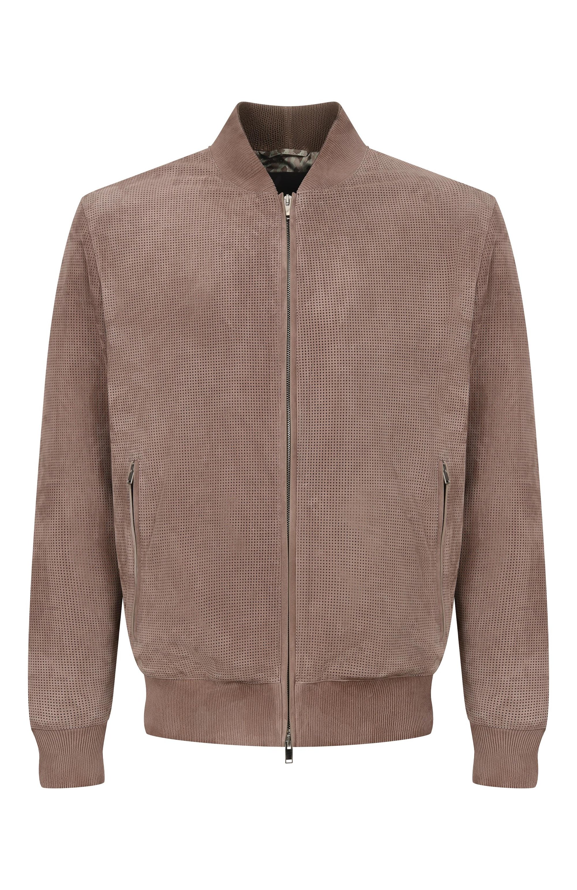 Замшевый бомбер MVST, арт. M26.2PM.L026 BIG SIZE/METIS SUEDE/PERF0RATED 6MM, фото 1