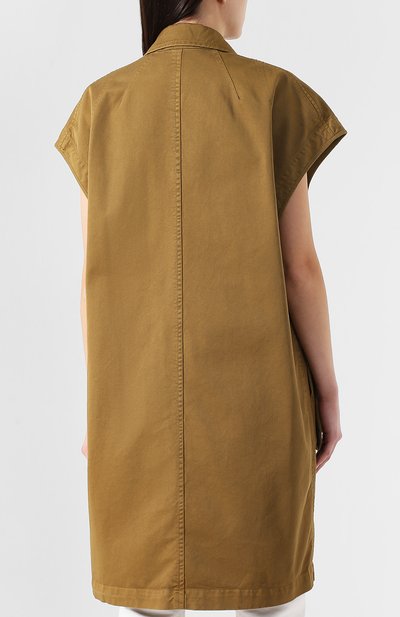 Хлопковый жилет DRIES VAN NOTEN хаки цвета по цене 57750 руб., арт. 191-30227-7292, фото 4 Хлопковый жилет DRIES VAN NOTEN, арт. 191-30227-7292, фото 4