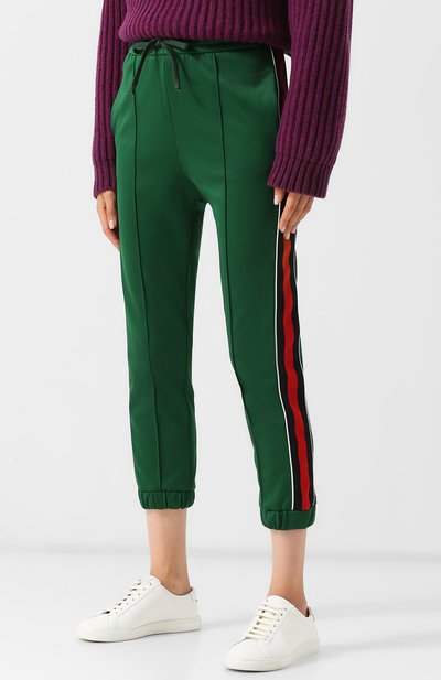 Укороченные брюки с эластичным поясом и контрастными лампасами GUCCI, арт. 479532/X9C09, фото 3