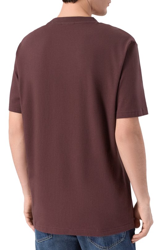 Хлопковая футболка HUGO 50553124 Бордовый  50553124 Фото 4