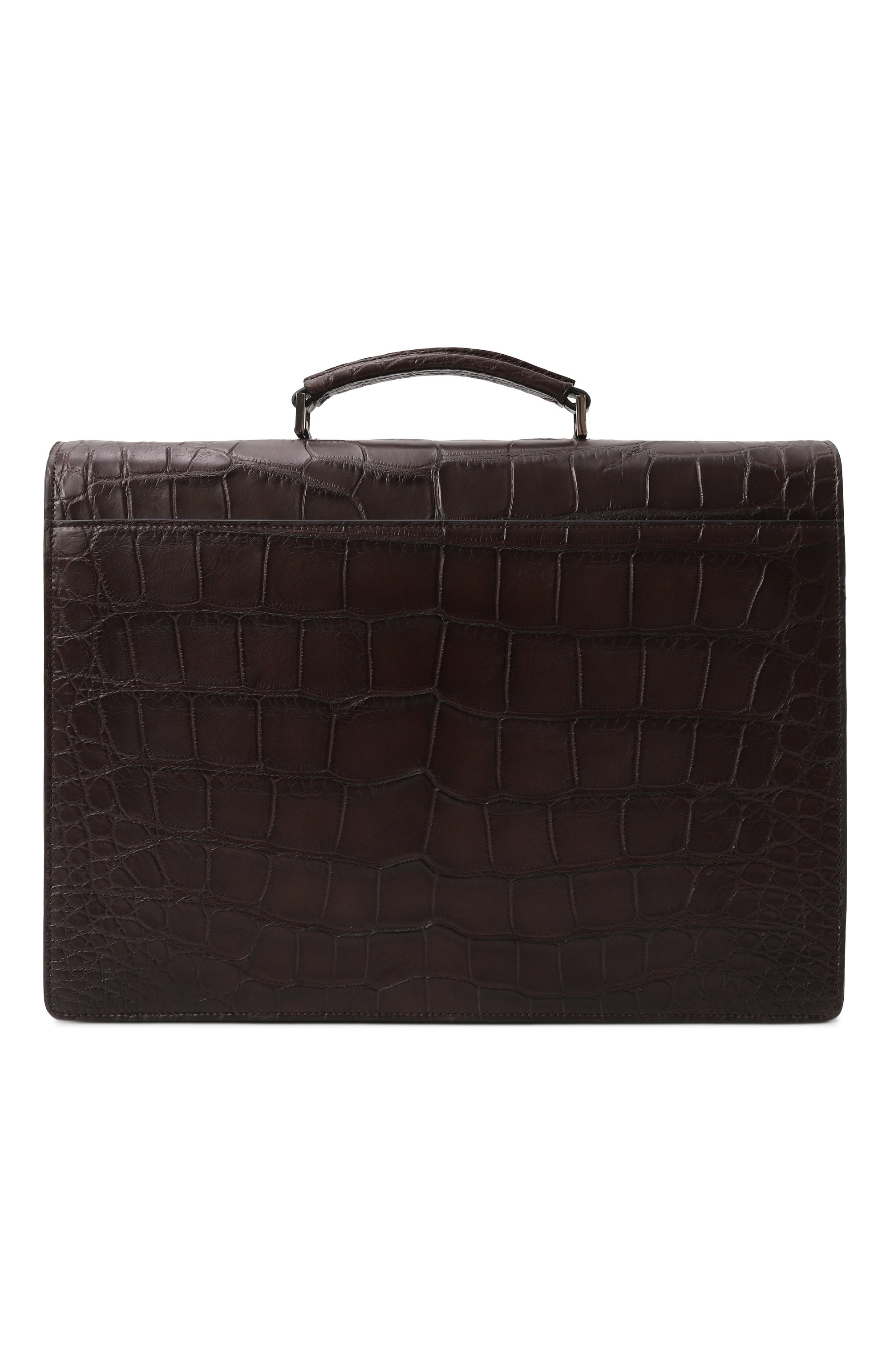 Портфель из кожи аллигатора KITON, арт. UBA0072N0073001000, фото 6