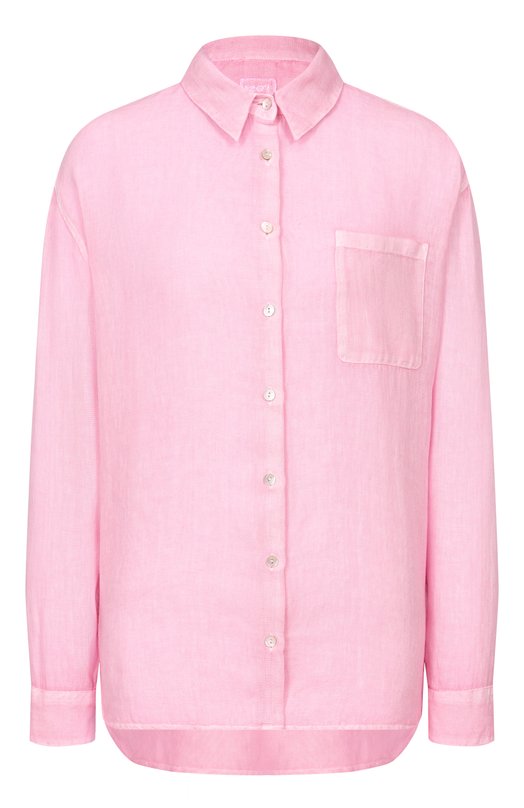 Льняная рубашка 120% Lino 33ALIW19GE/0000115_001 Розовый 33ALIW19GE/0000115_001