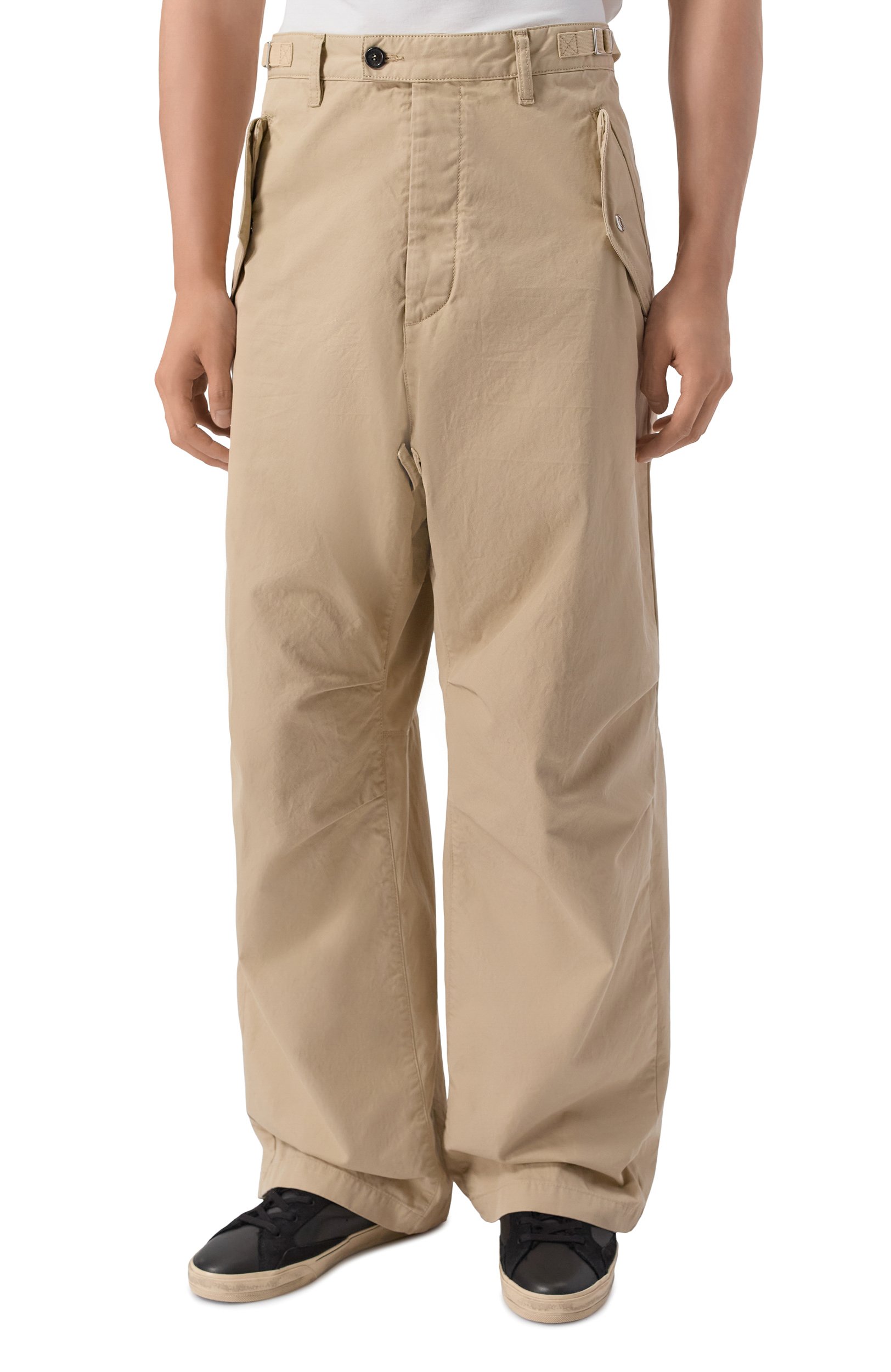 Хлопковые брюки DSQUARED2 бежевого цвета по цене 83600 руб., арт. S74KB1170/S41794, фото 3 Хлопковые брюки DSQUARED2, арт. S74KB1170/S41794, фото 3