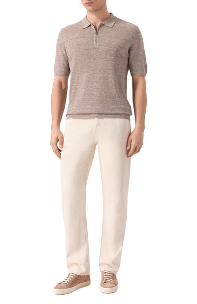 Поло изо льна и шелка CORNELIANI, арт. 27M566/2725134, фото 2