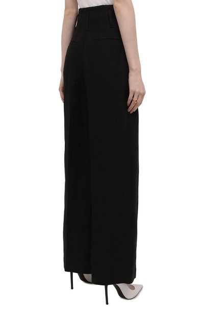 Льняные брюки BRUNELLO CUCINELLI черного цвета по цене 138000 руб., арт. MH506P7969, фото 4 Льняные брюки BRUNELLO CUCINELLI, арт. MH506P7969, фото 4